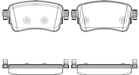 Колодки гальмівні диск. задн. (Remsa) PSA Expert Jumpy 16> / Opel Vivaro 19> / Toyota Proace 18> WOKING P16203.00