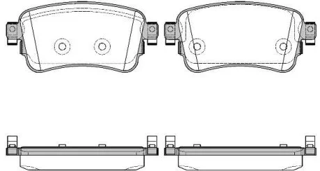 Колодки гальмівні диск. задн. (Remsa) PSA Expert Jumpy 16> / Opel Vivaro 19> / Toyota Proace 18> WOKING P16203.00
