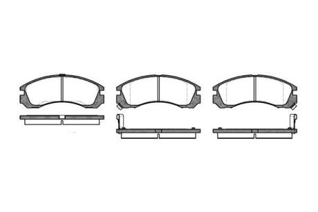 Гальмівні колодки пер. Outlander 12-/Peugeot 4007 07- WOKING P254302