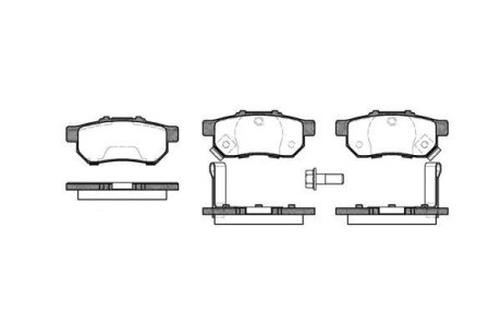 Колодки гальмівні диск. задн. (Remsa) Honda Jazz 02> 08> 15> / Civic 91>01 WOKING P3333.52