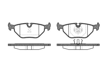 Гальмівні колодки зад. BMW 3(E36, E46)/5(E34)/7(E32) 86-06 (ATE) (123x43,6x16,7) WOKING P365300