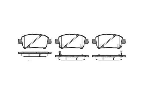Гальмівні колодки пер. Toyota Yaris/Prius 99-05 (akebono) WOKING P6403.02