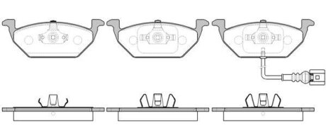Колодки тормозные диск. перед. (Remsa) Audi A3 1.4 03-12,Audi A3 1.6 03-12,Audi A3 1.6 08-13 (P7333.41) WOKING P733341