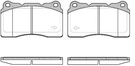 Комплект гальмівних накладок, дискове гальмо WOKING P7663.40