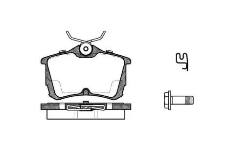Колодки гальмівні диск. задн. (Remsa) Honda Accord vii 2.0 03-12,Honda Accord vii 2.2 03-12 WOKING P7953.02