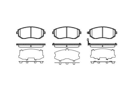 Гальмівні колодки пер. Subaru Impreza 02-/Forester 02- (akebono) WOKING P851311