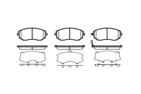 Гальмівні колодки пер. Subaru Impreza 02-/Forester 02- (akebono) WOKING P851311