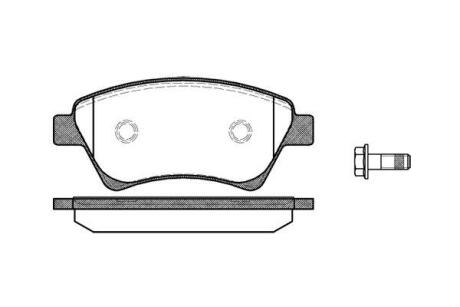 Гальмівні колодки пер. Kangoo (4x4) 01- WOKING P876300
