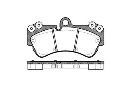 Колодки гальмівні диск. перед. (Remsa) Porsche Cayenne 3.0 02-10,Porsche Cayenne 3.2 02-10 WOKING P8943.00