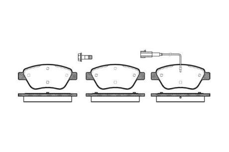 Гальмівні колодки пер. NEMO/STILO/STILO/STILO/IBIZA/OCTAVIA/GOLF/TT 1.0-2.5 04- (Bosch) (122.8x53 WOKING P958301