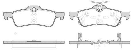 Комплект тормозных колодок, дисковый тормоз WOKING P9623.12