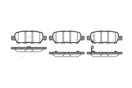 Гальмівні колодки зад. Qashqai/X-Trail 07- (38x105,5x14,3) WOKING P976301