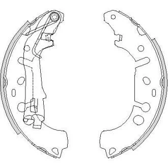 Колодки гальмівні бараб. задн. (Remsa) Citroen Nemo 1.3 08-,Citroen Nemo 1.3 09- (Z4192.00) WOKING Z419200
