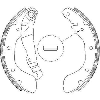 Гальмівна колодка барабанна WOKING Z4307.00