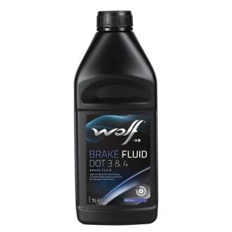 BRAKE FLUID DOT 3&4 Жидкость тормозная 1л Wolf 8307805