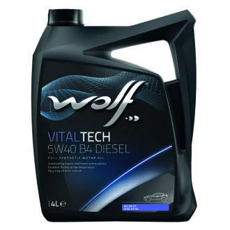 Моторна олива VITALTECH 5W-40 B4 DIESEL 4л Wolf 8334009