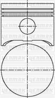 Поршень з кільцями і пальцем (размір отв. 84,00/STD) CITROEN C25 1.8, PEUGEOT 504/505/J5/J7 1,8 (XM 7 P/T) YENMAK 31-03881-000