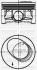 Поршень з кільцями і пальцем (размір (размер отв. 71,01 /STD) AUDI A1/A3 1.2TFSI, SKODA Fabia 1.2TSI, VW Golf/Polo/ Touran 1,2TSI (CBZA/CBZB) YENMAK 31-03959-000 (фото 1)