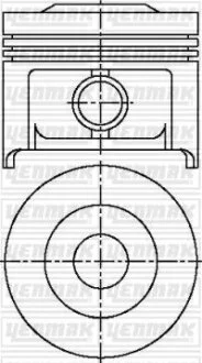 Поршень с кольцами і пальцем (размер отв. 72,00/STD) CITROEN Berlingo 1,1 96- (4ц.) (TU 1M/Z) YENMAK 31-04100-000