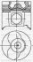 Поршень с кольцами і пальцем (размер отв. 80,01 /STD) RENAULT SCENIC 1.9dCi 02- (4цл.) (F9Q) YENMAK 31-04183-000 (фото 1)