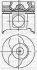Поршень с кольцами і пальцем (размер отв. 80,01 /STD) RENAULT SCENIC 1.9dCi 02- (4цл.) (F9Q) YENMAK 31-04183-000 (фото 1)