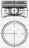 Поршень с кольцами і пальцем (размер отв. 69.00/ STD) RENAULT Clio, Logan, 1,2 (D4F 740-728-730 75PS) YENMAK 31-04184-000 (фото 1)