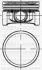 Поршень с кольцами і пальцем (размер отв. 69.00/ STD) RENAULT Clio, Logan, 1,2 (D4F 740-728-730 75PS) YENMAK 31-04184-000 (фото 1)
