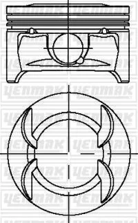 Поршень с кольцами і пальцем (размер отв. 79 / STD) OPEL ASTRA J 1.6 (4цл.) (A16XER) YENMAK 31-04231-000