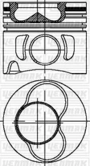 Поршень с кольцами і пальцем (размер отв. 79.51 / STD)VW SKODA 1,9TDI 3-й / 4-й цил !!! (BJB,AVQ,ATD,AXR,AVB YENMAK 31-04320-000