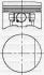 VW Поршень с кольцами і пальцем (размер отв. 81,01 / STD) Golf, Passat 1.8 96-, AUDI A4/A6 (4ц) (ADR, AGN, APT, ARG 125 PS) YENMAK 31-04336-000 (фото 1)
