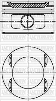 Поршень (к-кт кільця+палець, 86.00мм. STD) CITROEN Xsara/Xantia 2.0i, FIAT Ulysse 2.0i 16V, PEUGEOT 306/406/605 2.0i (XU 10 J 4 RZ) YENMAK 31-04499-000