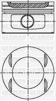 Поршень (к-кт кільця+палець, 86.00мм. STD) CITROEN Xsara/Xantia 2.0i, FIAT Ulysse 2.0i 16V, PEUGEOT 306/406/605 2.0i (XU 10 J 4 RZ) YENMAK 31-04499-000