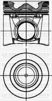 Поршень с кольцами і пальцем (размер отв. 95,80/STD) CITROEN JUMPER 3.0HDI (4цл.) (F1 CE 0481 / 4P10-T2, 4P10-T3, 4P10-T6) YENMAK 31-04836-000