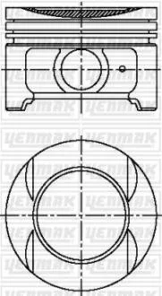 Поршень з кільцями і пальцем (размер отв. 83 / STD) CITROEN Xsantia/Xsara 1.8i, PEUGEOT 306/406 1,8і (XU7 JP 4, LFY) YENMAK 31-04924-000