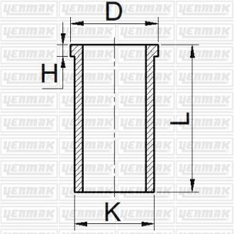 Гильза цилиндра (размер отв. 81 / STD)(CRAFTER, LT 28 D, LT 35 D, LT 46 D) YENMAK 51-65785-000
