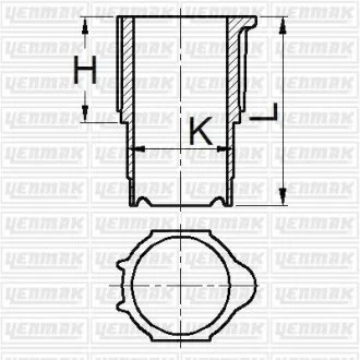 Гильза цилиндра (размер отв. 86.00/STD) RENAULT Master Trafic 2.1D (R18-25 TD - J8 S) YENMAK 51-95908-000