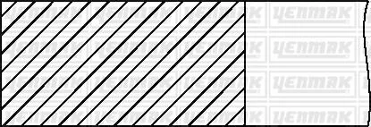 Комплект поршневих кілець (78.50/STD) (1.5/1.5/3) CITROEN Xsara Picasso 1.6 99- YENMAK 91-09362-000