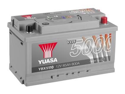 5000 12V 85Ah 800A (0) низк (317x175x175) Silver High Performance Battery YUASA YBX5110