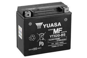 МОТО 12V 18,9Ah MF VRLA Battery (сухозаряжений) YUASA YTX20-BS