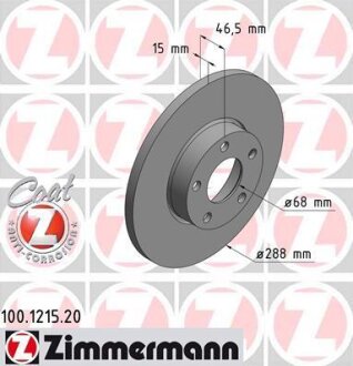 Диск гальмівний ZIMMERMANN 100.1215.20