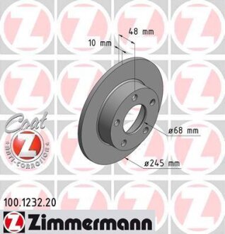 Диск гальмівний (задній) ZIMMERMANN 100.1232.20