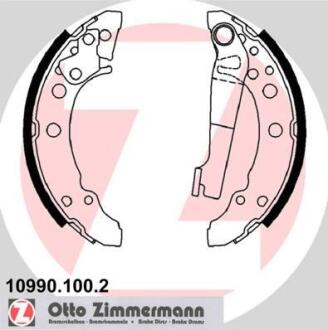 Гальмiвнi колодки барабаннi заднi ZIMMERMANN 10990.100.2