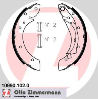 Гальмiвнi колодки барабаннi ZIMMERMANN 10990.102.0