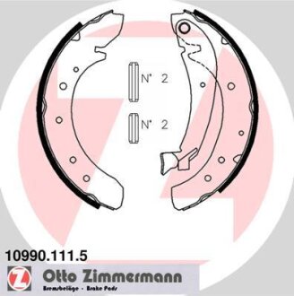 Комплект гальмівних колодок ZIMMERMANN 10990.111.5