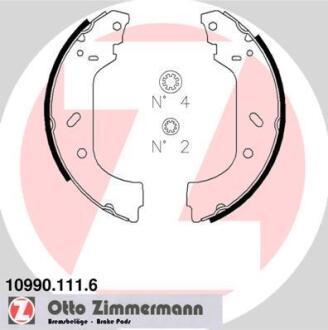 Гальмiвнi колодки барабаннi ZIMMERMANN 10990.111.6
