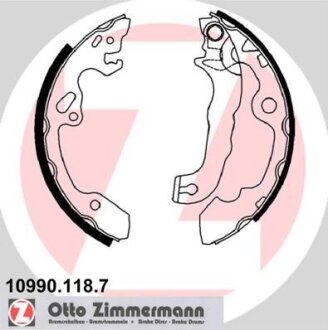 Гальмiвнi колодки барабаннi ZIMMERMANN 10990.118.7