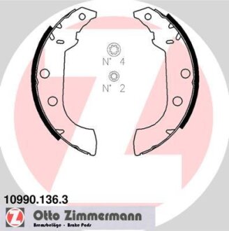 Комплект гальмівних колодок ZIMMERMANN 109901363