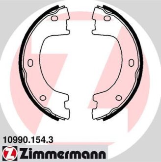 Комплект гальмівних колодок, стоянкове гальмо ZIMMERMANN 109901543
