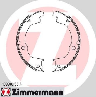 Комплект гальмівних колодок, стоянкове гальмо ZIMMERMANN 10990.155.4