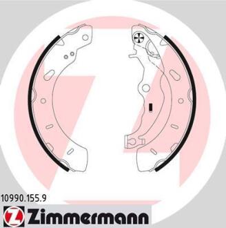 Гальмiвнi колодки барабаннi ZIMMERMANN 10990.155.9